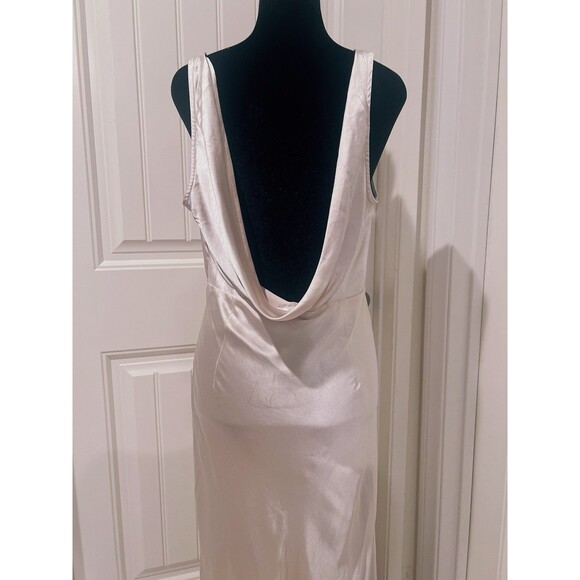 Princess Polly Allegra Maxi V Neck Dress Champagne Size 6 - Picture 7 of 12